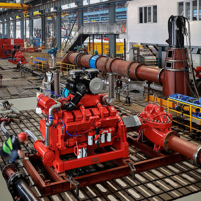 UL 承認付き消防用 ディーゼルエンジン駆動式火力ポンプ 500GPM @ 115PSI のスプリットケース式火力ポンプ