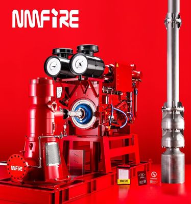 High Efficiency Vertical Turbine Fire Pump with Flow 100–7500 GPM and Stainless Steel Shaft  UL FM NFPA20 Standard