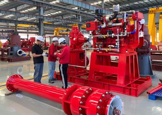UL/FM 300GPM 1480/1760RPM 2-12段階垂直タービン火力ポンプ NFPA20認定