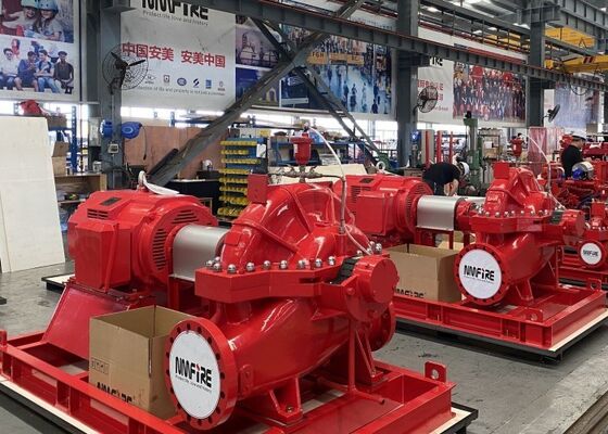 750 GPM @ 155 PSI UL/FM スプリットケース消防ポンプ 電動機駆動 | NFPA20